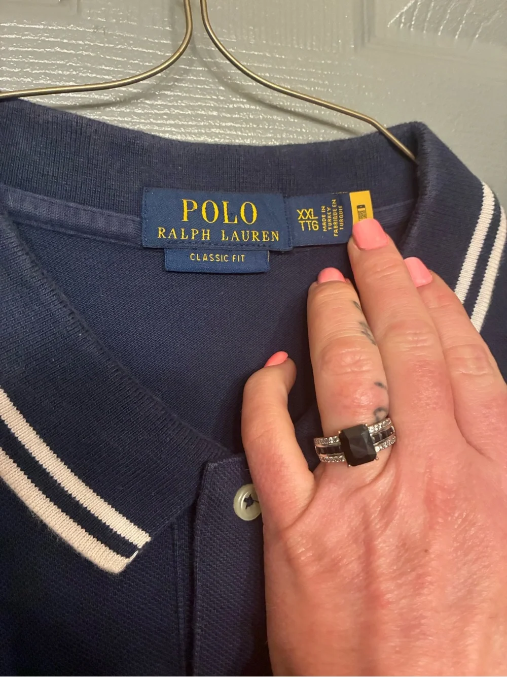 Ralph Lauren Navy Polo with Embroidered Bear